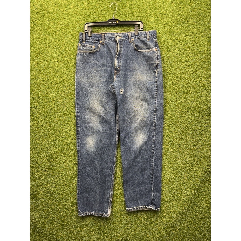 Levis 550 Jeans Mens 38x32 Blue Relaxed Fit Straight Leg Dark Wash Cotton Denim